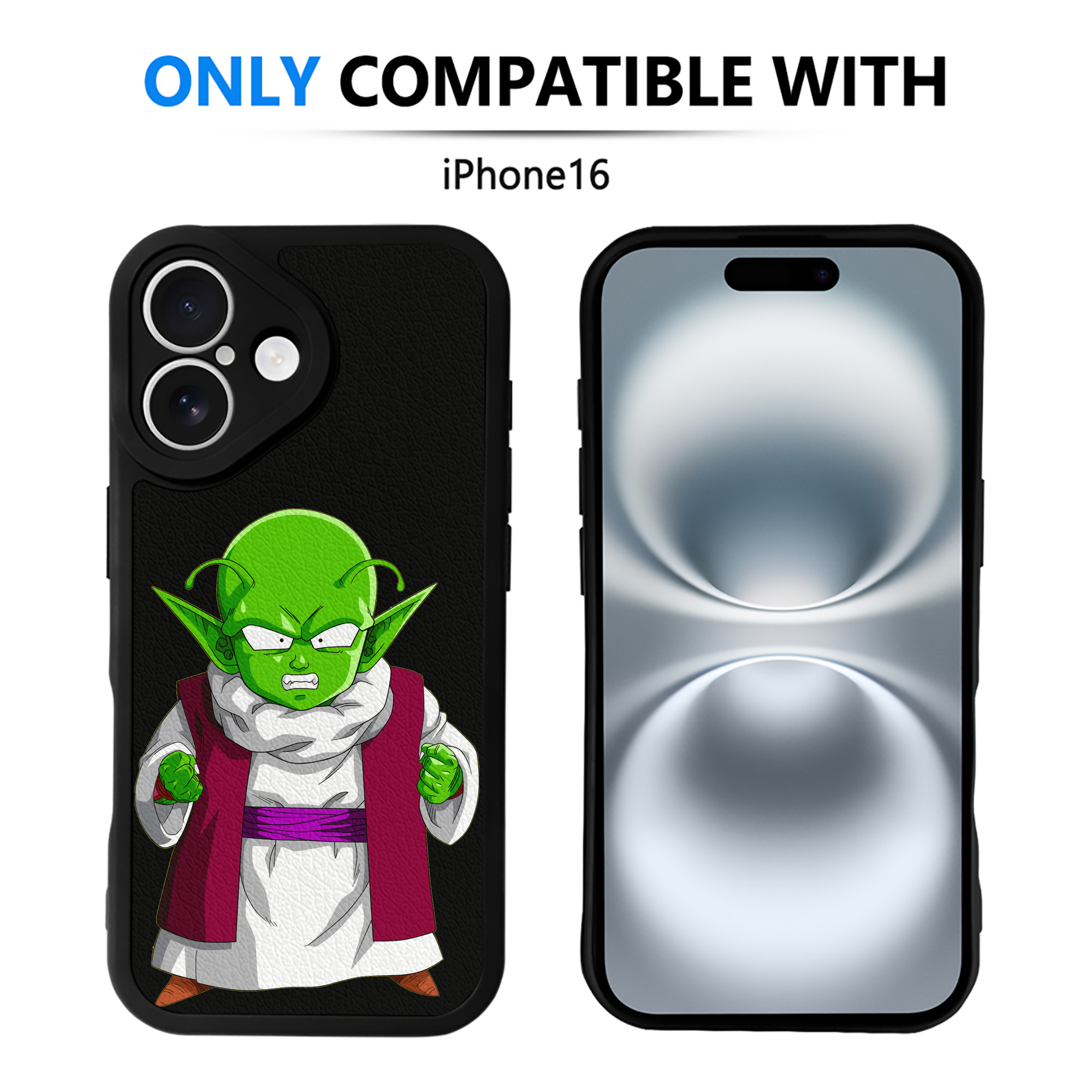 （画像用） ドラゴンボール ピッコロ DRAGON BALL Piccolo 【iPhone 16シリーズ対応】シリコンスマホケース（レザー調） 材質：シリコン